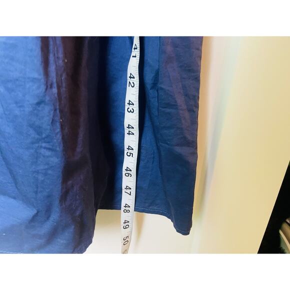 Old Navy Womens Long Sleeve Square Neck Smocked Cotton Midi Dress Blue XL - Picture 5 of 9